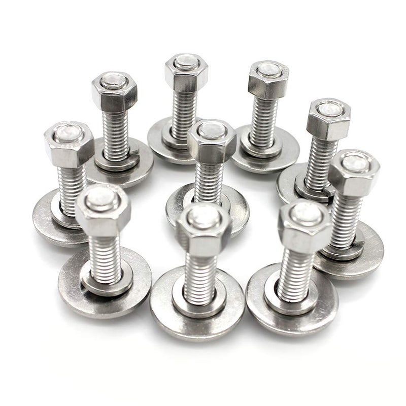 Fullerkreg (10 Sets) 5/16-18x2 Stainless Steel Hex Head Bolts, Nuts, Flat & Lock Washers, Grade B8, ASME Compliant, 10 Each - Image 4